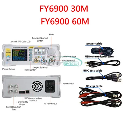 DDS Signal Function Frequency Sine Wave Generator 0.01-100MHz FY6900 30M/60M • $139.36