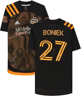£287.20 • Buy Boniek Garcia Houston Dynamo Signed Match-Used #27 Black Jersey - 2020 Season