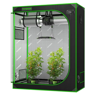 $114.94 • Buy VIVOSUN Indoor Grow Tent Hydroponics Mylar Room 120x60x150cm 600D Oxford Cloth