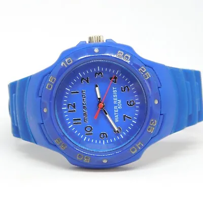 Marathon T5K749 Blue Tone Quartz Analog Men's Watch New Battery • $18.99