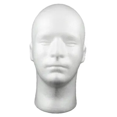 £10 • Buy Male Polystyrene Mannequin Head, Cosmetic Model Head White