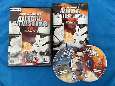£3.99 • Buy Star Wars Galactic Battlegrounds Saga PC CD/DVD - 2 Discs & Manual Included VGC