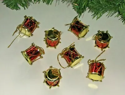 Mini Drum Christmas Ornaments RED For Wire Feather Or Miniature Tree 1  • $8.95