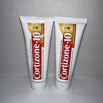 LOT OF 2 Cortizone 10  Anti-Itch Ointment 2oz Each Water Resistant 01/26 • $17.99