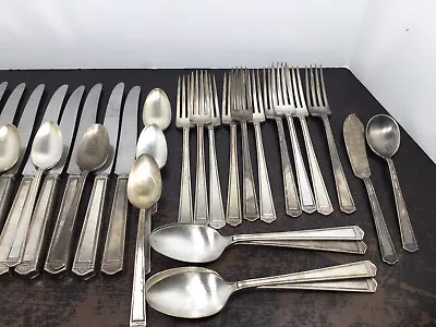Vintage 35 Piece 1847 Rogers Bros IS Silverware Antique Forks Knives Spoons  • $39.99