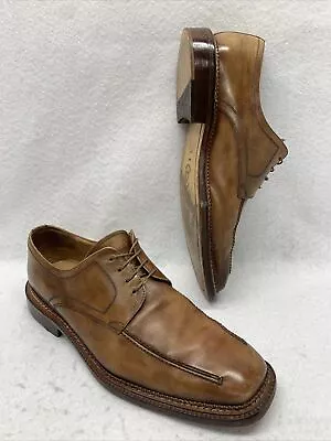 Mezlan MALTA Men’s Leather Square Toe Derby Lace Up Shoes 53911 Tan Brown 10.5M • $79.95