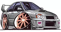 £11.73 • Buy 2005 2006 Subaru Sti WRX Impreza Silver Cartoon T-shirt Available In Sizes S-3XL