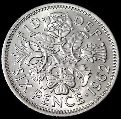 UK 6 Pence 1962 Elizabeth II Sixpence Coin WCA 7132 • £3.99