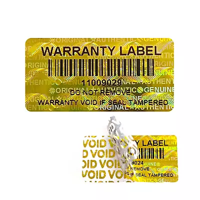 100xVoid Warranty Labels Seal Numbered Security If Removed Tamper Proof Stickers • £4.99