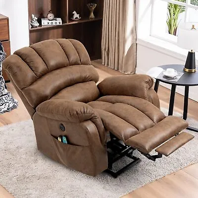 Large Electric Power Lift Recliner Chair For Elderly Big Tall W/ Massage Heat • $559.99