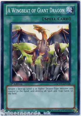 SDDC-EN028 A Wingbeat Of Giant Dragon 1st Edition Mint YuGiOh Card • £0.99