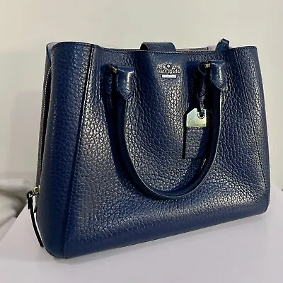 Kate Spade Blue Crossbody Multiway Handbag Medium Purse Pebbled Leather • £70