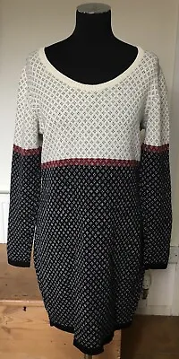 Body Flirt ! Size S ( 12 )  ! Fab Jumper Dress / Long Top ! Fair Isle Pattern ! • £5.99