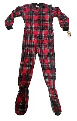 Big Feet Pajama Co One Piece Footed Pajamas PJ's Cotton Flannel Sz Small NEW NWT • $19.99