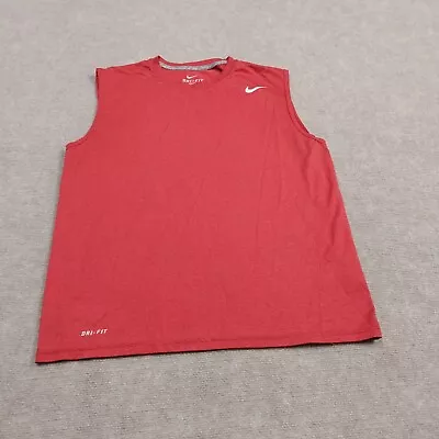 Nike Dri-Fit Mens Size Medium Red Sleeveless Athletic Tank Top • $11.88
