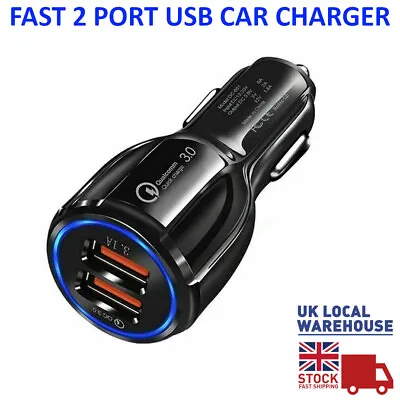 USB Car Socket Fast Mobile Phone Charger 12V Cigarette Lighter Power Adapter  • £7.99