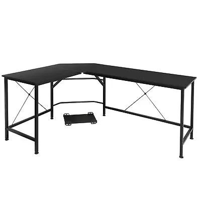 66  L-Shaped Computer Desk Large Workstation Home Office PC Stand Modern • $73.58