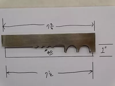 Shaper / Molder Custom Corrugated Back / CB Knives For 1 +  X 7 1/2  Casing/Base • $54.85