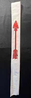 BSA Order Of The Arrow Ordeal Sash White Red Embroidered Arrow 54  SB-116 • $11.24