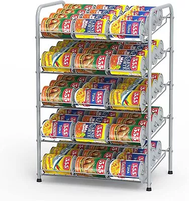 5 Tier Can Rack Organizer Can Storage Dispenser Holds Up To 60 Cans For Kitchen • $25.99