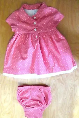 £9 • Buy Unworn Baby Gap Dress & Knickers Set. Retro 50's Design, Polka-Dot- Age 0-3 M