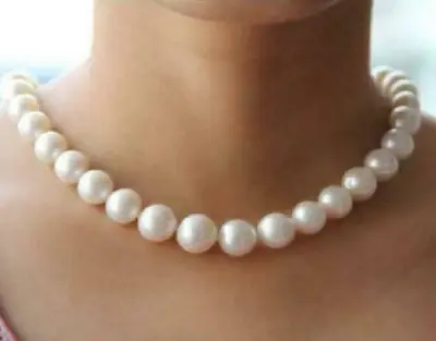 £82.22 • Buy Large AAA 10-11mm Authentic Natural South Sea Round Pearl Necklace White 18 
