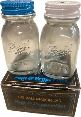 Vintage Ball Mason Jar Salt & Pepper Shakers 1988  New Old Stock Made In 🇺🇸 • $12