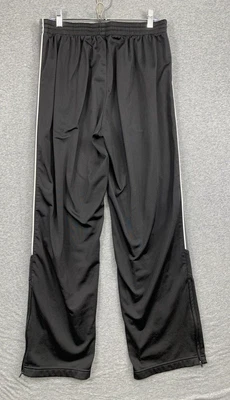 $18.86 • Buy Nike Track Pants Mens Large Black Gray Basketball Zip Leg Opening Zip Pockets