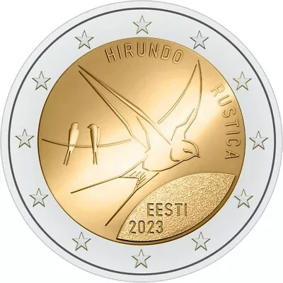 ESTONIA 2 Euro Commemorative Coin 2023 Estonian National Bird - The Barn Swallow • $3.99