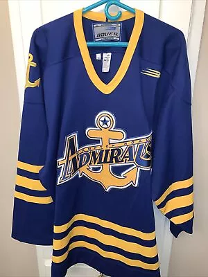 Vintage SP ECHL Hampton Roads Admirals Hockey Jersey STITCHED SEWN MEN’S 52 XL • $139.77