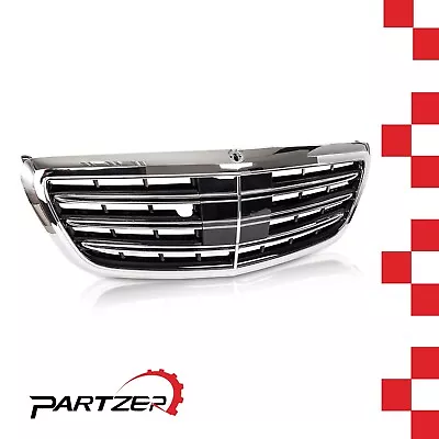 Fits For Mercedes Benz S-Class W222 2014-2020 Chrome Front Bumper Grill • $148.79