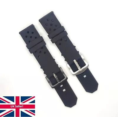 22mm Watch Strap Band For TAG Heuer Formula Black Silicone Rubber Replacement UK • £12.25