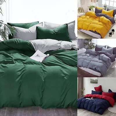 $59.99 • Buy Reversible 1000TC Duvet/Doona/Quilt Cover Set Queen/King/Super King Size
