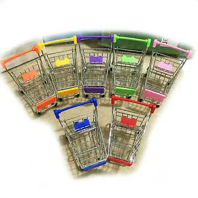 Dollhouse Stainless Steel Supermarket Shopping Cart Miniature Accessories • $11.20