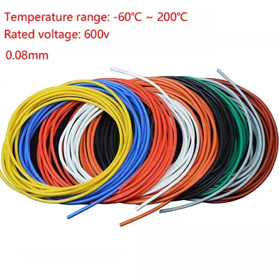 2 -30AWG Flexible Soft Silicone Electrical Wire Cable High Temp Tinned Copper UL • $5.77