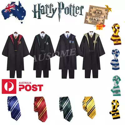 Book Week Harry Potter Gryffindor Ravenclaw Robe Tie Scarf Vest Costume Cosplay • $23.18