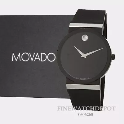 Authentic Movado Mens Synergy Black Dial Swiss Quartz Watch 0606268 • $1295