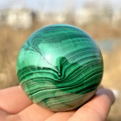 236g A+ Natural Malachite Sphere Carved Quarzt Crystal Ball Reiki Healing • $73.80