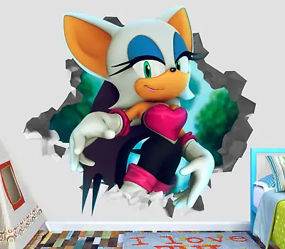 $24.32 • Buy Rouge Bat From Sonic The Hedgehog Custom Wall Decals 3D Wall Stickers Art OP188