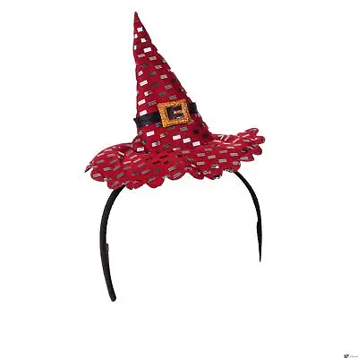 Veil Entertainment Small Witch  Mini Hat Headband One-Size 5.5  Tall Red • $9.46