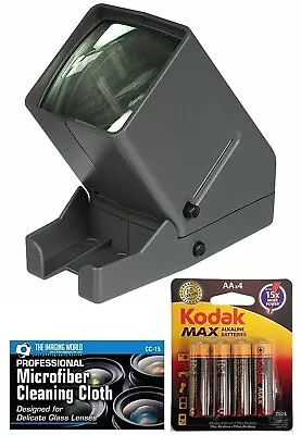 Medalight 35mm LED Desk Top Slide Viewer + AA Batteries + MicroFiber Cloth • $29.99