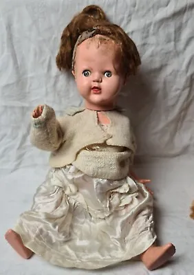 Vintage Palitoy Walking Doll With Dress - Restoration Needed • £9