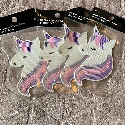 4 Unicorn Silicone Makeup Brush Cleaning Cosmetic Scrubber Board Mat Pad Bundle • $7.65