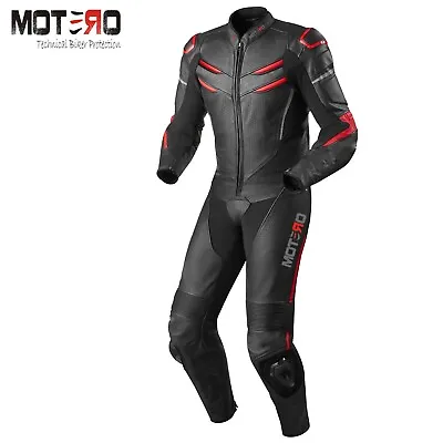 MOTERO's MOTORCYCLE MOTORBIKE ARMOUR PROTECTION RACING 1 PIECE LEATHER SUIT • $350