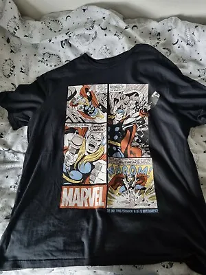 Thor George Black T Shirt Size XL Marvel Comics Mens • £8