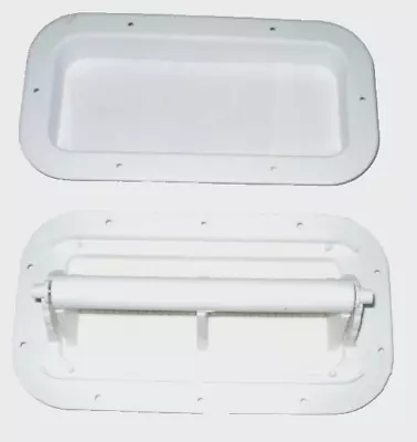 Plastic White Two Way Vent W/Trim Ring Bracket Trailer Camper RV Horse Trailer • $35.99