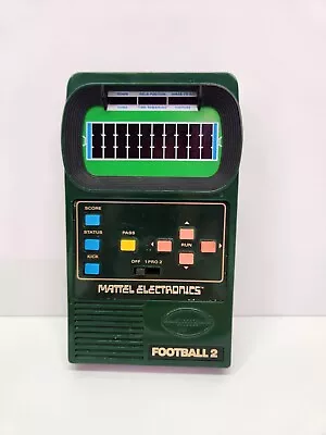 Mattel Electronics Football 2 Game Handheld Vtg 1978 Green Tested Works *Read • $34.95