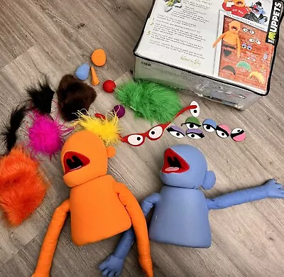 Disney The Muppets Whatnot Workshop FAO Schwartz Handpuppets Lot BLUE & ORANGE • $149.95