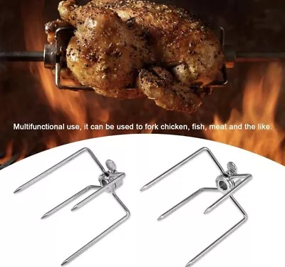 2Pcs Barbecue Fork Multifunctional Stainless Steel BBQ Fork Grill Fork Roast • $17.97