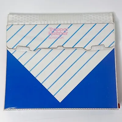 Mead Trapper Keeper Notebook Binder Geometric Vintage 1990s Blue White Stripe • $34.87